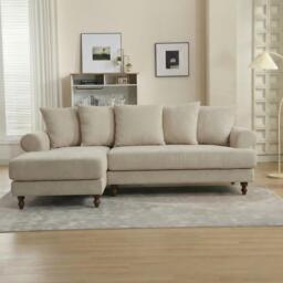 Biba Freddy L Shaped Corner Chenille Sofa - thumbnail 1
