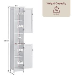 Lassic Bath Vida Priano 2 Door Tall Cabinet - thumbnail 2