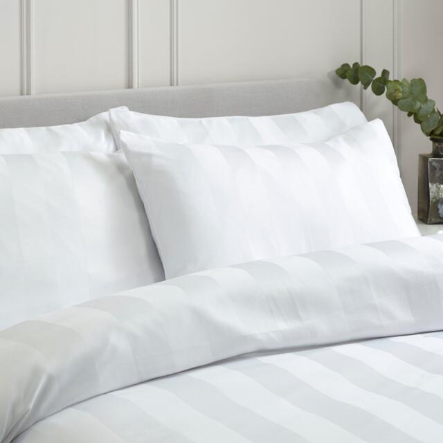 Catherine Lansfield Soft Satin Stripe Pillowcases - image 1