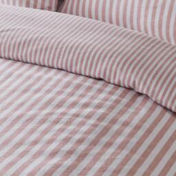 Catherine Lansfield Brushed Stripe Cotton Reversible Duvet Cover Set - thumbnail 4