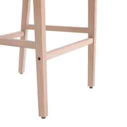 Kabinet UK 2 Pcs Natural Rattan Bar Stools with Backrest - thumbnail 2