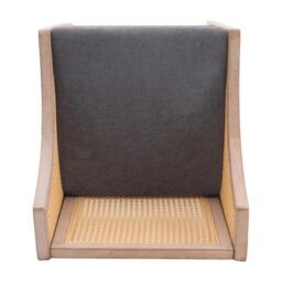 Kabinet UK 2 Pcs Natural Rattan Bar Stools with Backrest - thumbnail 6
