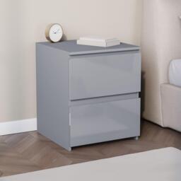 Lassic Glinton High Gloss 2 Drawer Bedside Table Chest