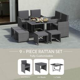 Lassic Garden Vida Cuba 8 Seater Rattan Set - thumbnail 4