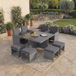 Lassic Garden Vida Cuba 8 Seater Rattan Set - thumbnail 1
