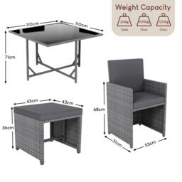 Lassic Garden Vida Cuba 8 Seater Rattan Set - thumbnail 2