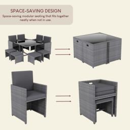 Lassic Garden Vida Cuba 8 Seater Rattan Set - thumbnail 5