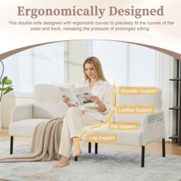 Urban Meuble Modern Corduroy 3-Seater Sofa with Pockets - thumbnail 8
