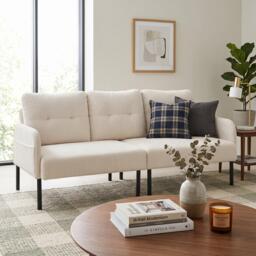 Urban Meuble Modern Corduroy 3-Seater Sofa with Pockets - thumbnail 4