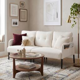 Urban Meuble Modern Corduroy 3-Seater Sofa with Pockets - thumbnail 1