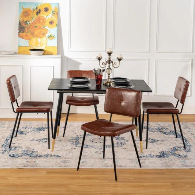 Urban Meuble Modern Dining Chair Quilted Upholstery Stylish C - image 1