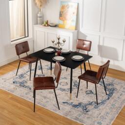Urban Meuble Modern Dining Chair Quilted Upholstery Stylish C - thumbnail 2