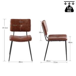 Urban Meuble Modern Dining Chair Quilted Upholstery Stylish C - thumbnail 4