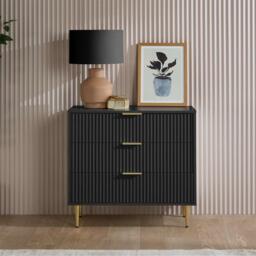 Birlea Zara 3 Drawer Fluted Chest