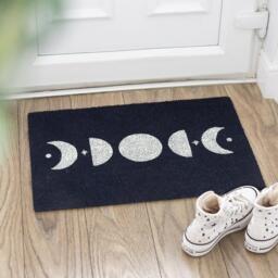 Something Different Dark Blue Moon Phase Doormat