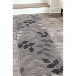 Homemaker Newport Leaf Rug Grey - thumbnail 2