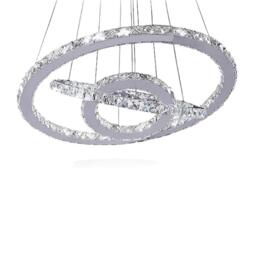 Kabinet UK Modern 3-Tier Adjustable Crystal LED Pendant Light - thumbnail 3