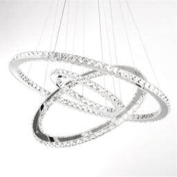 Kabinet UK Modern 3-Tier Adjustable Crystal LED Pendant Light - thumbnail 5