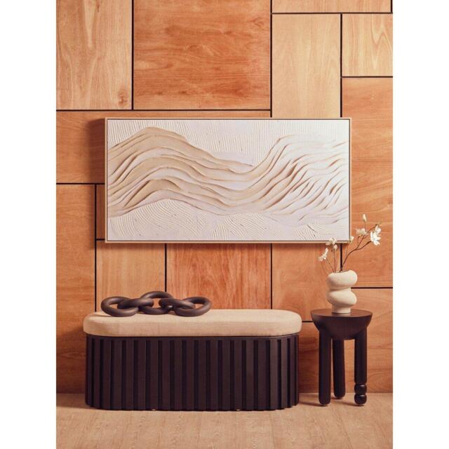 Fifty Five South Astratto Cream Textured Wall Art - image 1