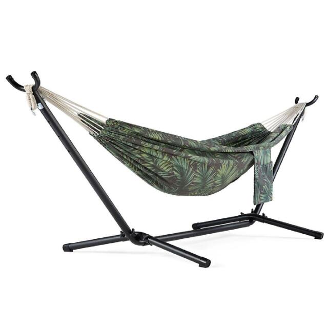 VonHaus Ibiza 2 Person Palm Leaf Double Hammock with Stand - image 1