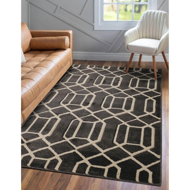 Homemaker Newport Lattice Rug Grey - image 1
