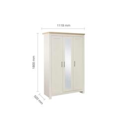 Birlea Highgate 3 Door Wardrobe With Mirror - thumbnail 7