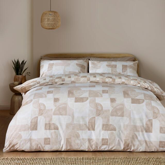 Catherine Lansfield Sloane Geo Reversible Duvet Cover Set - image 1