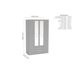 Birlea Lynx 4 Door 2Drw/Mirror W - thumbnail 3