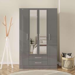 Birlea Lynx 4 Door 2Drw/Mirror W - thumbnail 1