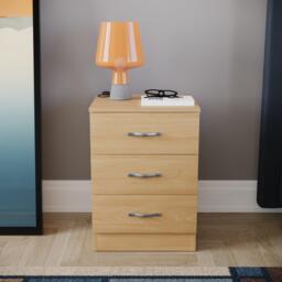Lassic Vida Designs Riano 3 Drawer Bedside Chest - thumbnail 3