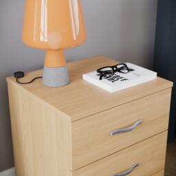 Lassic Vida Designs Riano 3 Drawer Bedside Chest - thumbnail 4