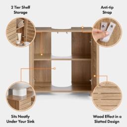 VonHaus VonHaus Under Sink Bathroom Cabinet Chester Range - thumbnail 5