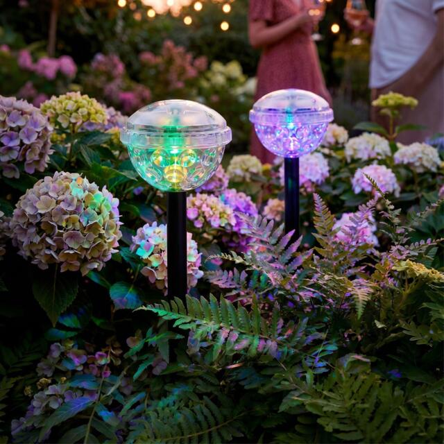 Streetwize Pair of Solar Disco Stake LED Lights - image 1