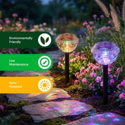 Streetwize Pair of Solar Disco Stake LED Lights - thumbnail 4