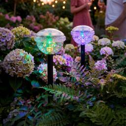 Streetwize Pair of Solar Disco Stake LED Lights - thumbnail 1