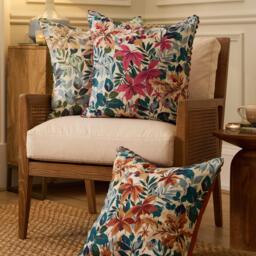 Sanderson Robins Wood Printed Feather Filled Cushion - thumbnail 2