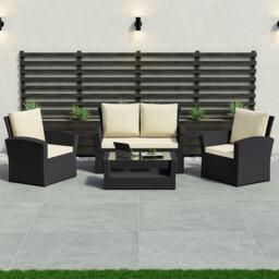 Lassic Garden Vida Mylor 4 Seater Rattan Set + Cover - thumbnail 8