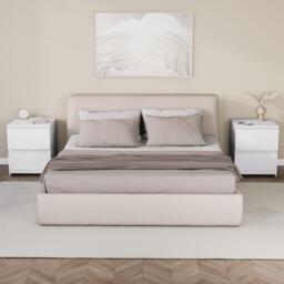 Lassic Glinton High Gloss 2 Drawer Bedside Table Chest - thumbnail 5