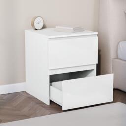 Lassic Glinton High Gloss 2 Drawer Bedside Table Chest - thumbnail 6