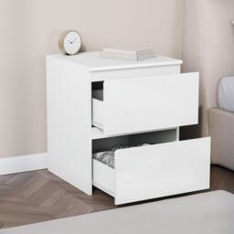 Lassic Glinton High Gloss 2 Drawer Bedside Table Chest - thumbnail 4