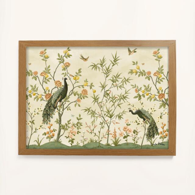 Laura Ashley Belvedere Garden Print in a Wood Frame - image 1