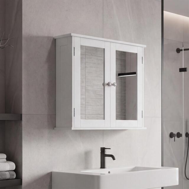 Lassic Bath Vida Priano 2 Door Mirrored Wall Cabinet - image 1