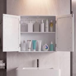 Lassic Bath Vida Priano 2 Door Mirrored Wall Cabinet - thumbnail 4