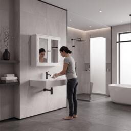 Lassic Bath Vida Priano 2 Door Mirrored Wall Cabinet - thumbnail 6