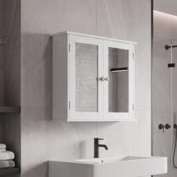 Lassic Bath Vida Priano 2 Door Mirrored Wall Cabinet - thumbnail 1