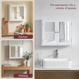 Lassic Bath Vida Priano 2 Door Mirrored Wall Cabinet - thumbnail 7