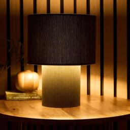 K Living Tokyo Green Velvet Stripe Table Lamp - thumbnail 2