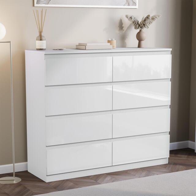 Lassic Glinton High Gloss 8 Drawer Chest - image 1