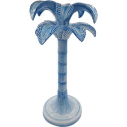 Les Ottomans LesOttomans Palm Trees Candle Holder - Blue - Large