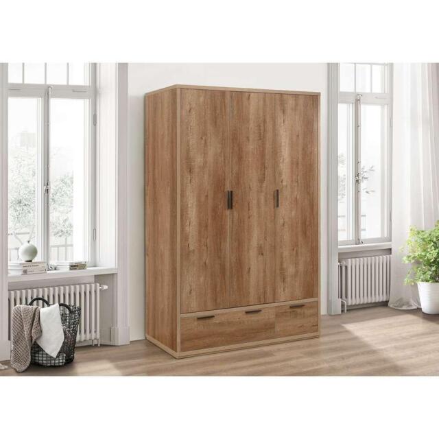 Birlea Stockwell 3 Door 2 Drawer Wardrobe - image 1
